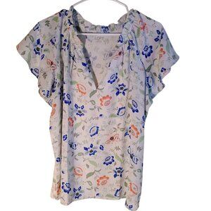 Loft v neck blouse size L